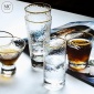 日式创意金边锤纹玻璃杯家用玻璃水杯酒杯果汁饮料杯子啤酒杯酒具